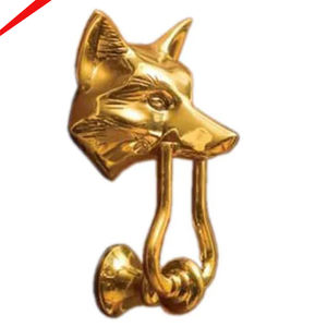 ที่เคาะประตูรูปหน้าสุนัขจิ้งจอกสีทองเคลือบเงา ยอดขายสูงสุดระดับโลก สำหรับโรงแรมและร้านอาหาร - Product Image 1
