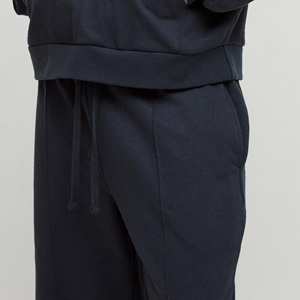 Pantalon de jogging baggy évasé en coton surdimensionné, lavé et uni, avec logo personnalisé, fabriqué sur mesure - Product Image 1