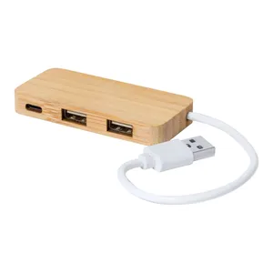 "Promotional Eco-Friendly Bamboo <b>USB</b> <b>Hub</b>" - Product Image 1