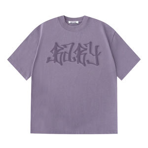 Personalizado para hombre Puff Imprimir Streetwear Tee OEM Fábrica de algodón de gran tamaño T Shirt 3D Raised Logo Design Shirt - Product Image 1