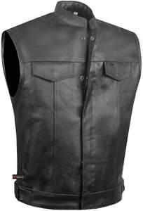 New <b>Men's</b> Vintage Outdoor Hunting Sport Canvas Genuine Leather Waterproof Zip Pocket Jacket <b>Black</b> - Product Image 1