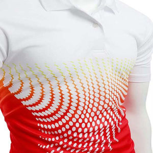 Golf de poliéster de alta calidad 2025 para hombre para camisas OEM Impresión digital personalizada Lona sólida Manga corta Transpirable Secado rápido - Product Image 4