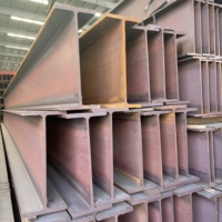 Poutre en H en acier à faible teneur en carbone, laminée à chaud, finition noire, haute résistance, pour la construction de charpentes d'ateliers industriels