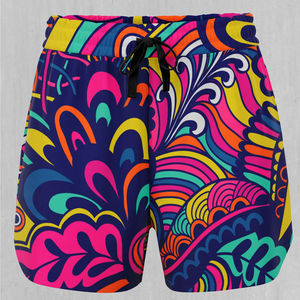 Short de yoga respirant pour femmes motifs de streetwear imprimés par sublimation personnalisée tarif de gros pas cher technique lavée - Product Image 4