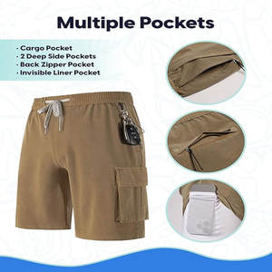 Pantalones cortos de entrenamiento de compresión para hombres de alto rendimiento Estilo sólido para entrenamientos de gimnasio-Servicio OEM - Product Image 3