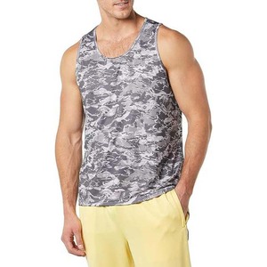 Débardeurs en coton respirant de haute qualité pour vêtements pour hommes grande taille Camo Design Sublimation impression débardeurs pour hommes - Product Image 5