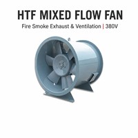 Ventilateur à flux mixte HTF pour l'évacuation des fumées et la ventilation, souffleur axial 380V pour atelier, entrepôt, bâtiment