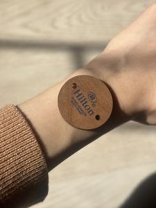 Bracelet en corde RFID programmable avec logo personnalisé, carte en bois pour hôtel et spa, puce NFC réglable - Product Image 2