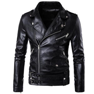 Chaqueta de Cuero para Hombre al por Mayor, Chaqueta de Cuero PU de Moda para Hombre, Chaqueta de Cuero de Alta Calidad - Product Image 5