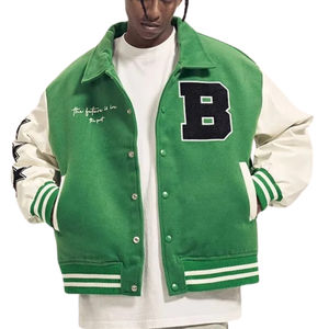 Nueva llegada logotipo personalizado Varsity suelta Casual Varsity Sport Jersey chaqueta de alta calidad chaquetas de béisbol Streetwear Bomber - Product Image 1