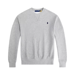 Sudadera Blanca de Cuello Redondo para Hombre, Corte Regular, 100% Algodón, Tejido de Punto, Informal, Color Sólido, Logotipo Frontal, Ropa de Otoño - Product Image 5
