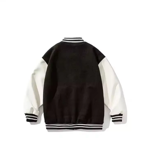 Custom Made Men's <b>Woolen</b> Varsity Jacket with Stand Collar Eco-Friendly Winter Design Long Sleeve - Product Image 3