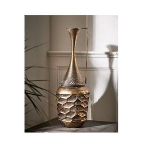 Florero de Metal de inspiración Vintage moderno hecho a mano acabado Premium para el hogar boda Mesa Oficina Decoración - Product Image 2