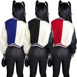 Veste universitaire ajustée pour femmes vestes de baseball personnalisées College Letterman avec broderie vêtements respirants en gros - Product Image 5