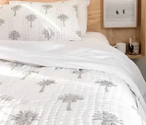 Edredón Estampado Bloque Mano Algodón 92x80 Tela Costura a Mano Edredón Hecho a Mano a Precio Mayorista - Product Image 2