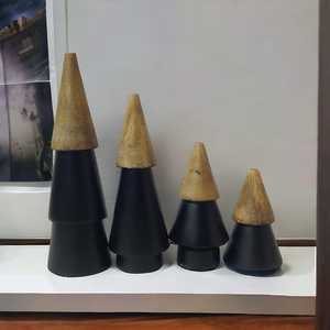 Árbol de Navidad de madera de mango terminado a mano en hermoso diseño estilo americano verde y dorado decoración del hogar del Festival de vacaciones de alta calidad - Product Image 2