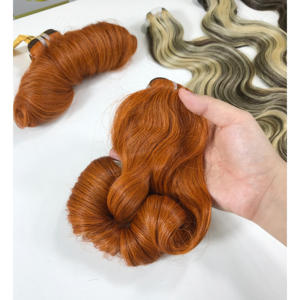 Couleur orange Water Curl 26 ''Haute Qualité Super Double Extensions de Cheveux Humains Bruts Cuticules Alignées Armure Vietnamienne et Perruques - Product Image 1