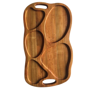Plato para servir de madera maciza de diseño fabuloso, bandeja de forma cuadrada, plato para servir frutas secas y aperitivos a un precio asequible - Product Image 2