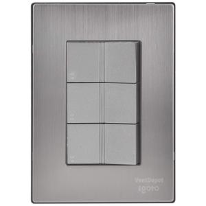 สวิตช์สามทาง, MXIIE-001, 1 ชิ้น, สวิตช์บันได x3, 125-250VAC, 10A, 50/60Hz, สีเงิน, สแตนเลส/พีซี - Product Image 1