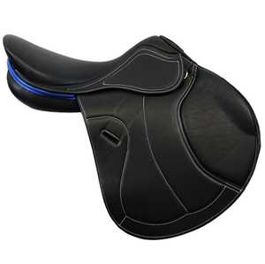 Paquete de sillín de doma de diseño alemán para carreras de caballos, juego completo de espectáculo de entrenamiento, hierros de acero inoxidable hechos de cuero y plástico - Product Image 1