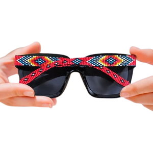 Gafas de sol con cuentas de semillas de fácil uso, gafas de sol con cuentas multicolores, gafas ecológicas con cuentas de semillas completamente personalizadas - Product Image 1