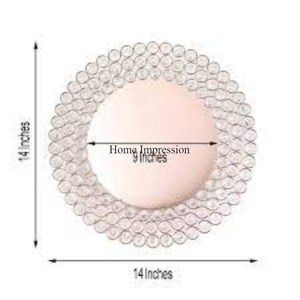 Finition couleur argent poli miroir brillant Texture martelée Forme ronde Look attrayant Plaques de chargeur de vente chaude de l'Inde - Product Image 5