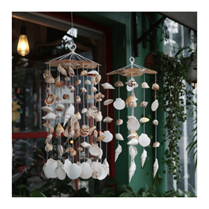 Campanas de Viento de Conchas Marinas Hechas a Mano con Material de Conchas Marinas, Ideales para Decoración del Hogar y Decoración de Balcones, Elaboradas en Vietnam - Product Image 2