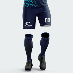 Tenue d'équipe, impression numérique personnalisée, ensemble d'uniformes de football, manches courtes, matière polyester antibactérienne, unisexe, entraînement - Product Image 6