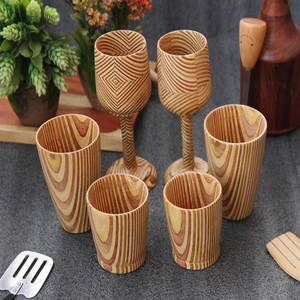 Factory Wholesale Wood Glass 300ml/250ml Glass Cup for Wedding Party Heavy Glass for Handmade Use for Free Sample - Product Image 6