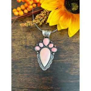 Pendentif en argent sterling plaqué rhodium avec perle d'eau douce or rose et zircon serti clos - Product Image 1