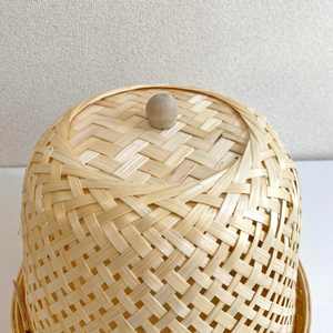 Vintage Winnowing Storage Basket for Meal Reusable Bamboo Food <b>Tent</b> <b>Cover</b> Dinning Accessories - Product Image 6