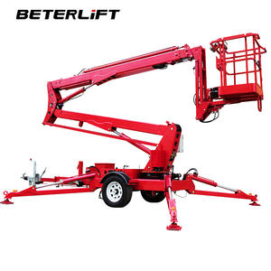 Constructiehoogwerker 10m 18m Telescopische Boomhoogwerker Aanhangwagen Hoogwerker Hoogwerkerplatform met CE-goedkeuring - Product Image 1