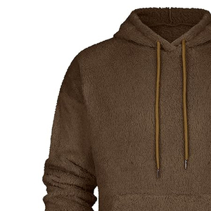 Sudadera CON CAPUCHA DE Sherpa Fleece para hombre de alta calidad y más popular Color sólido completamente personalizado para el logotipo bordado de invierno - Product Image 6