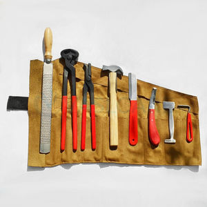 Kit de aseo de herramientas de herradores profesionales, 8 Uds., pinza adecuada, escofina, pezuñas de cuero, bolsa, recortadora, cuchillo para pezuña, Kit de aseo de herradura - Product Image 1