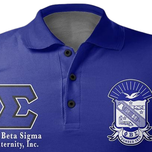 Broderie chenille personnalisable anti-rides pour chemise en piqué de coton 220 GSM, Fraternité grecque Divine Neuf, Phi Beta Sigma 1914 - Product Image 6