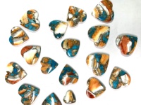 Bijoux IGI Vente en gros Prix d'usine AAA Grade 20mm Naturel Bleu Huître Turquoise Coeur Forme Cabochon Pierres Précieuses en Vrac