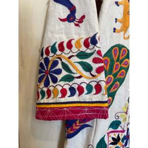 Abrigo Tejido Vintage para Mujer, Blazer Bordado con Anillos Florales, Talla XS, Cierre de un Botón, Transpirable y Moderno para Primavera/Invierno - Product Image 5