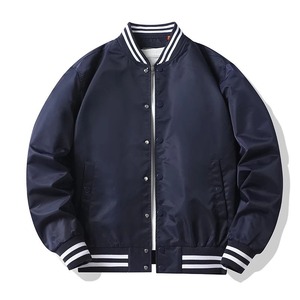 Veste universitaire d'hiver de haute qualité personnalisée avec col montant, design de baseball universitaire, matière en coton pour unisexe - Product Image 1