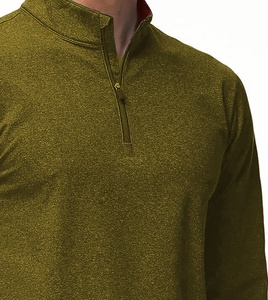 Sudaderas con media cremallera de algodón de alta calidad para hombre OEM ODM Activewear Factory Mock Neck Hoodies Pullover Style - Product Image 6