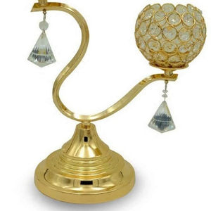 Portavelas de Metal dorado, centro de mesa decorativo, alta calidad - Product Image 3