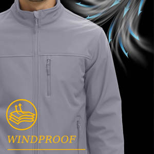 Veste Softshell Personnalisée Ryan Pro Gear pour Hommes, Fermeture Éclair, Tissu Respirant avec Logo Personnalisé, Antibactérien - Product Image 3