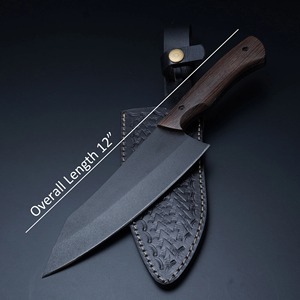 มีดเชฟสแตนเลสพร้อมที่จับไม้กุหลาบงานแฮนด์เมด - Product Image 5