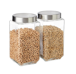 โถแก้วเครื่องสำอางพร้อมฝาโลหะขวดแก้วใสขนาด1ออนซ์30ก. 50ก. 100ก. ขายดี - Product Image 1