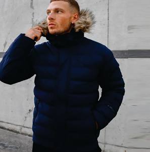 Fournisseur vérifié 100% Doublure en polyester 100% Garniture en acrylique 73% Acrylique 27% Veste Sub Zero en polyester bleu - Product Image 2