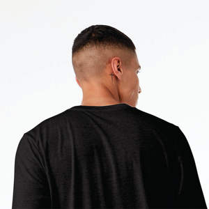 Camiseta Formal Unisex Gris de Manga Larga, Tejido de Punto Heather, 52% Algodón Peinado Airlume, 48% Poliéster, 4.2 Oz, 32 Hilos - Product Image 6