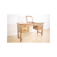 ADELA Meuble de chambre moderne en bois massif, coiffeuse avec rangement et miroir sur pied, écologique, prêt à assembler, pour appartement