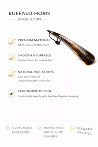 Cuchara para Zapatos de Cuerno de Búfalo Premium, Hecha a Mano, Natural, Duradera, Acabado Liso, Ecológica, de Lujo, Diseño Ergonómico, Regalo - Product Image 5