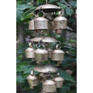 Campanas de Viento Vintage de 13 Piezas, Decoración de Patio de Hierro Reciclado con Campanas de Armonía, Decoración Móvil para el Hogar - Product Image 1