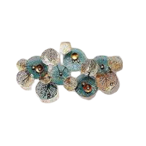 Art mural moderne et luxueux en fer pour le salon, décoration de la maison, feuille, fleur, cadre en métal, présentation intérieure, pièce suspendue pour anniversaire - Product Image 5