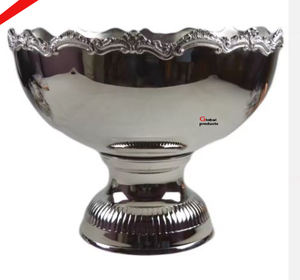 Cuenco de servicio de aluminio y metal con acabado dorado de aspecto simple para restaurante y bar de hotel - Product Image 5